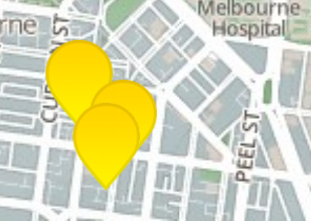 yellow markers overlapping